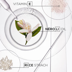 KÉRASTASE dry shampoo fine powder texture macro, demonstrating lightweight oil absorption
