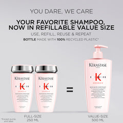 KÉRASTASE foam texture demonstrating gentle lather and clean feel benefit