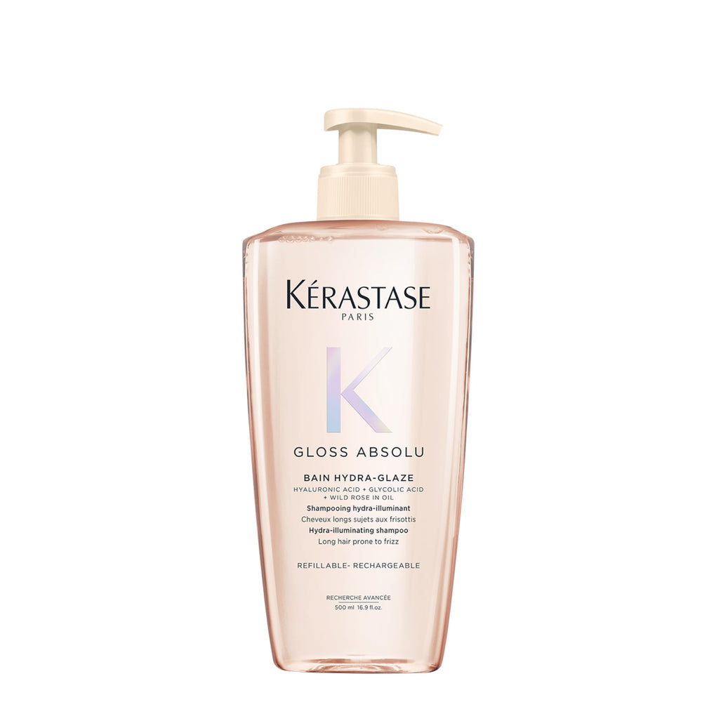 KÉRASTASE front shot of refill bottle showing product recognition and eco benefit