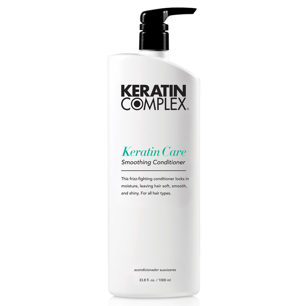 Keratin Complex front packaging shows large 33.8 fl oz bottle for value