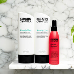 Keratin Complex Keratin Obsessed bottle detail for polished finish