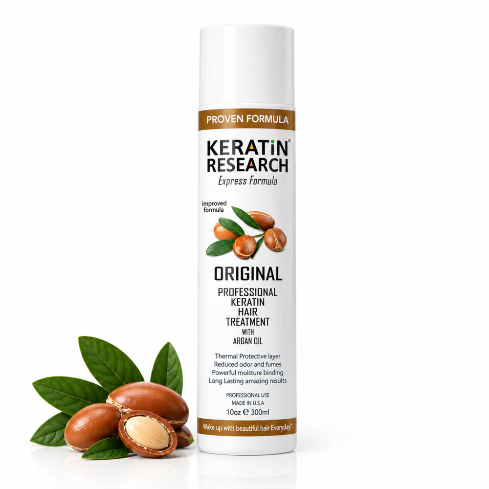 KERATIN RESEARCH front packaging showing 10oz bottle and product name for clear identification