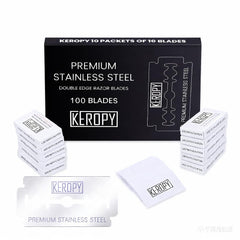 Keropy front packaging showing 100 blades and hygiene benefit