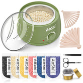 KeShi front packaging showing full waxing kit and included tools for convenience