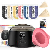 KeShi kit front packaging showing complete at-home waxing set and benefits