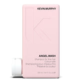 KEVIN.MURPHY ANGEL.WASH front bottle showing sleek design and gentle formula benefits