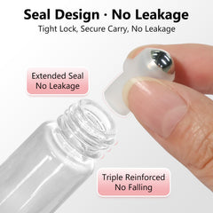 KEYWING bottle being rolled on wrist showing easy on-the-go application
