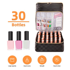 KGMCARE bottom compartment holding thirty polishes securely, protects glass benefit