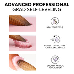 KIARA SKY wet brush beads of monomer showing smooth self-leveling benefit
