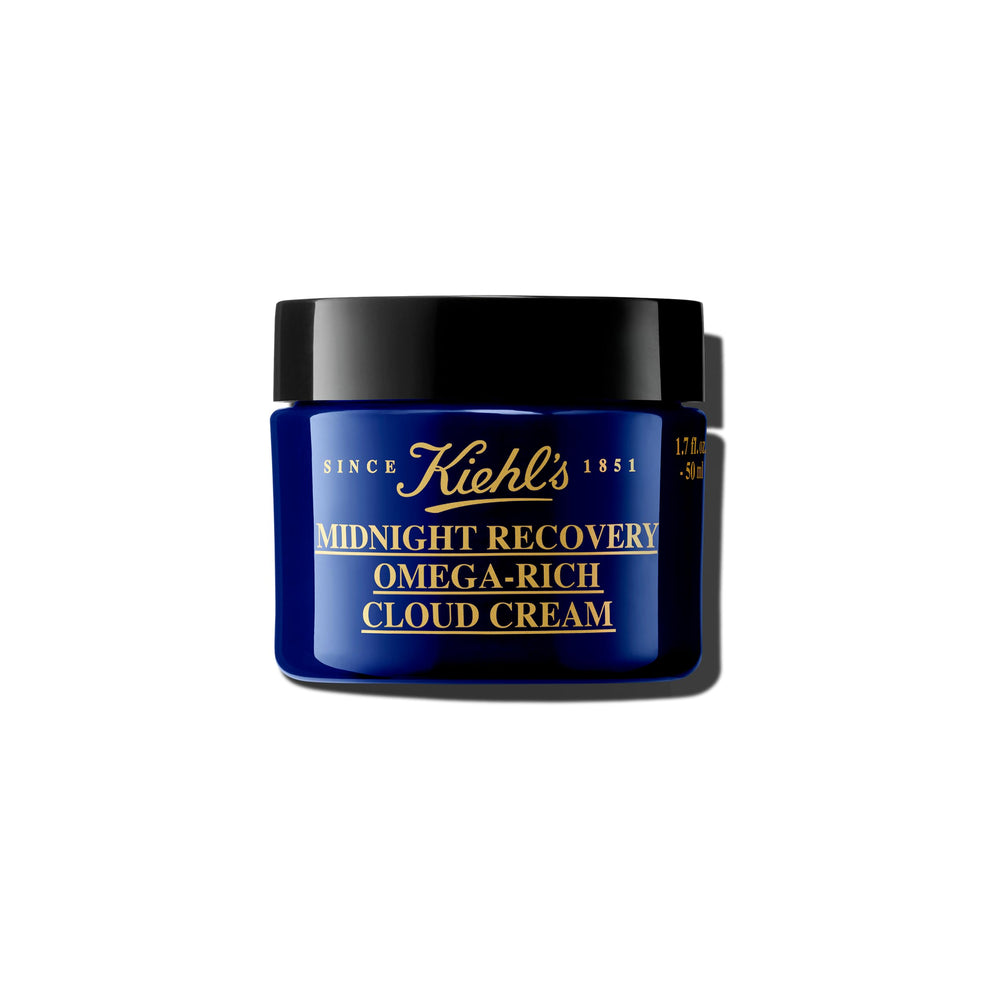 Kiehl's jar front view showing label and compact travel-friendly design benefit