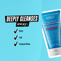 Kiehl's label detail highlighting ingredients like Desert Plant and Lemon Extract