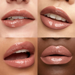 Kiko Milano worn on lips in Natural Rose showing lasting colour and glossy softened effect