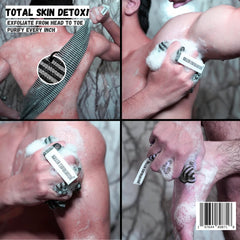 Killer Exfoliator coarse nylon texture close-up for deep exfoliation