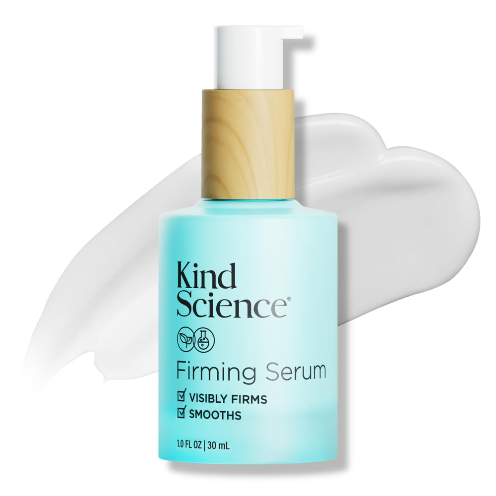 Kind Science front packaging showing serum bottle and clean design benefits clarity