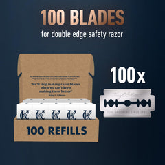 King C. Gillette blade installed in razor demonstrating easy replacement