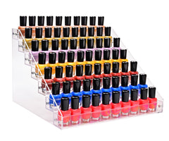 Kingtaily front view showing clear acrylic rack and tidy bottle display benefit