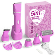 KINGTEE front view of rose pink trimmer showing sleek design and portability benefit