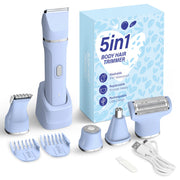 KINGTEE front view of blue trimmer showing ergonomic design and easy grip benefit