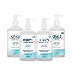 Kirk's front packaging 12oz pump showing product and brand benefit