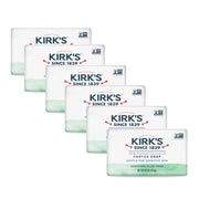 Kirk's front packaging showing aloe vera bar and product clarity benefit