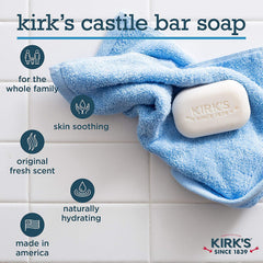 Kirk's close-up of soap texture highlighting smooth lather potential benefit