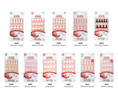 KISS nails next to ruler showing medium length for accurate sizing