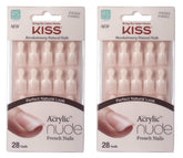 KISS front packaging showing two 28-count trays and easy application benefits