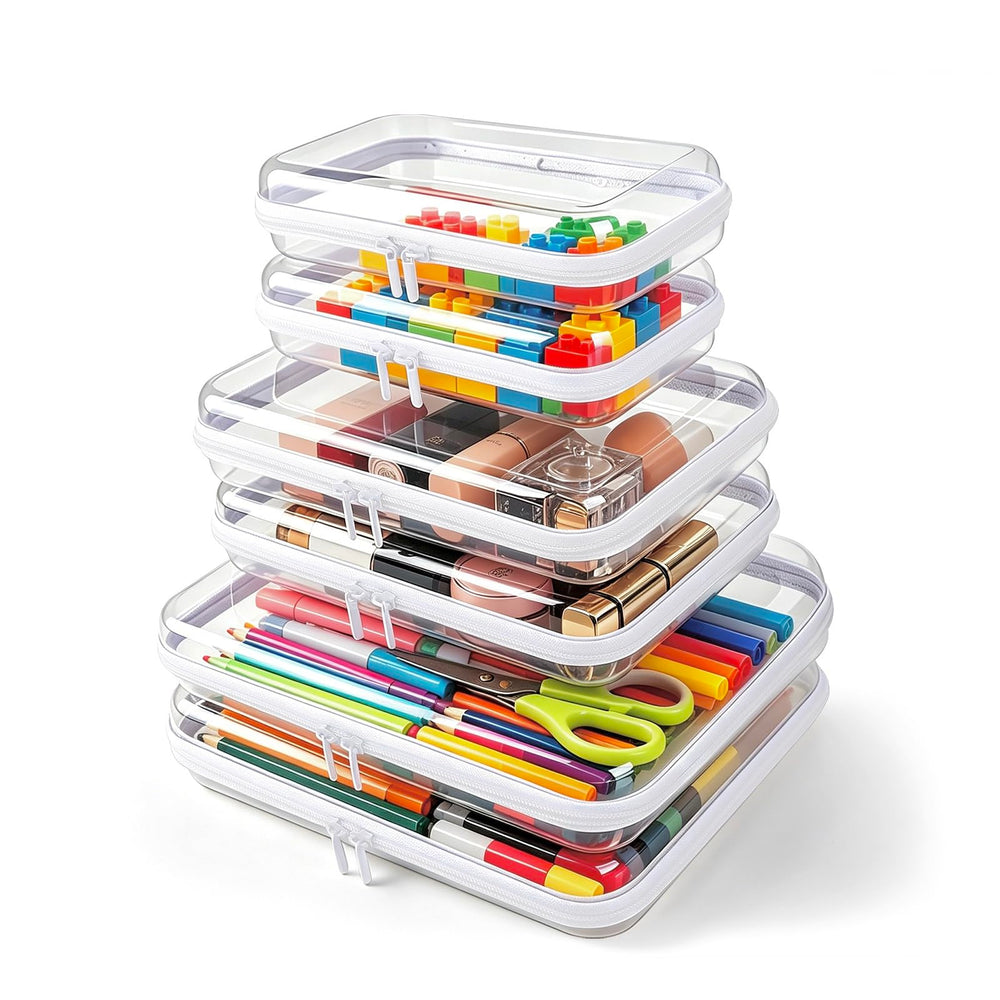 KIUGCO front pack of six clear hard shell cases showing value and protection