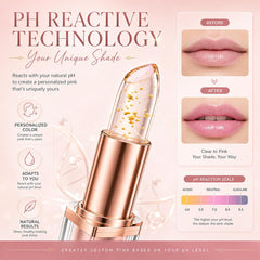 Kivora lipstick swatch on hand showing color-changing pink benefit