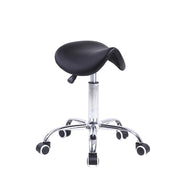 KKTONER front view of saddle stool showing ergonomic shape and mobility