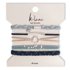 K'lani front packaging showing five color-coordinated bands and benefit of ready-access