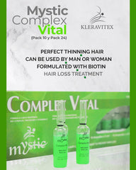 Kleravitex applying ampoule to scalp to deliver nutrients and reduce breakage