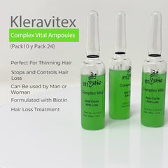 Kleravitex before and after hair lengths showing improved fullness and shine