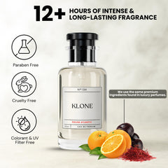 Klone Rouge Atlantic spray in motion illustrating easy application and confident scent