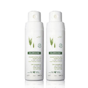 Klorane front packaging showing two 1.7 oz non-aerosol bottles, convenient