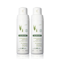 Klorane front packaging showing two 1.7 oz non-aerosol bottles, convenient