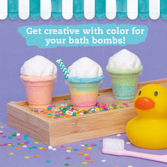 KLUTZ finished pastel bakery bath bombs arranged to showcase decorative variety