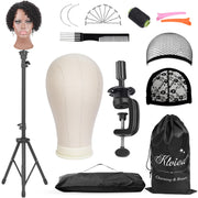 Klvied front packaging with 22-inch canvas head showing kit benefits