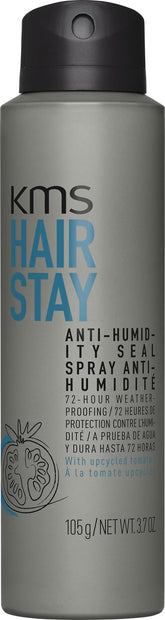 KMS front packaging compact bottle showing easy frizz protection benefit