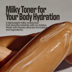 Knock milky texture close-up illustrating fast-absorbing formula and smooth skin feel benefit