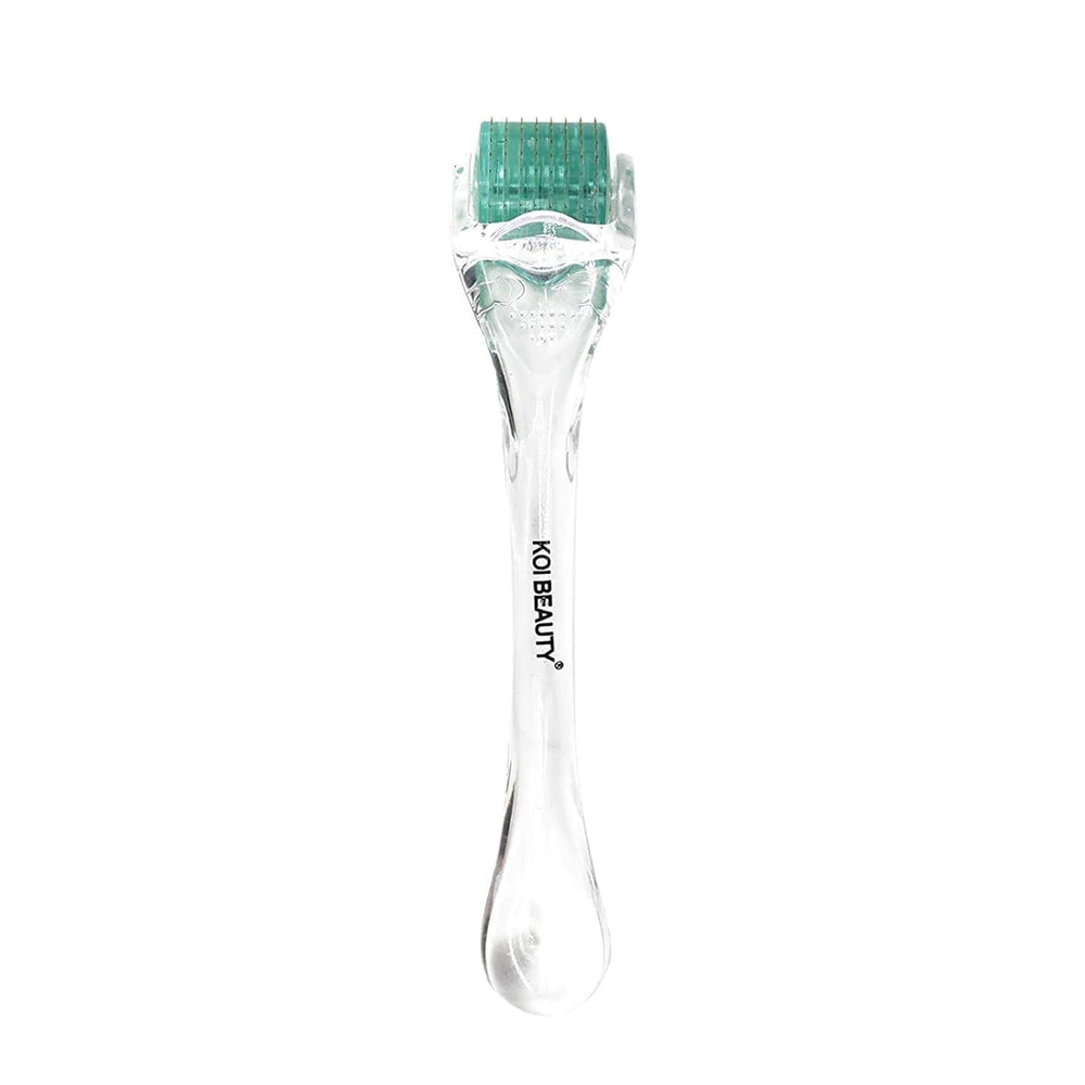 Koi Beauty derma roller front view showing handle and roller head for easy control