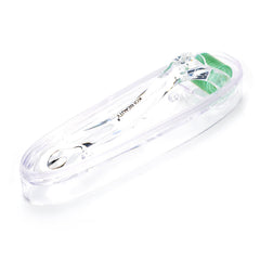 Koi Beauty roller in use on cheek demonstrating gentle technique and improved serum absorption