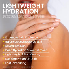 Koji White open cap pouring lotion demonstrating easy application