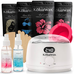 KoluaWax front packaging showing complete kit benefits and contents