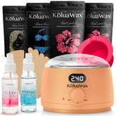 KoluaWax Peach front packaging showing complete kit and benefits