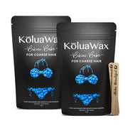 KoluaWax front packaging showing Sea Salt Surf label and clear bag benefit: easy identification