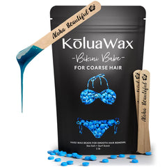 KoluaWax front packaging showing Sea Salt & Surf scent and benefit of coarse hair removal