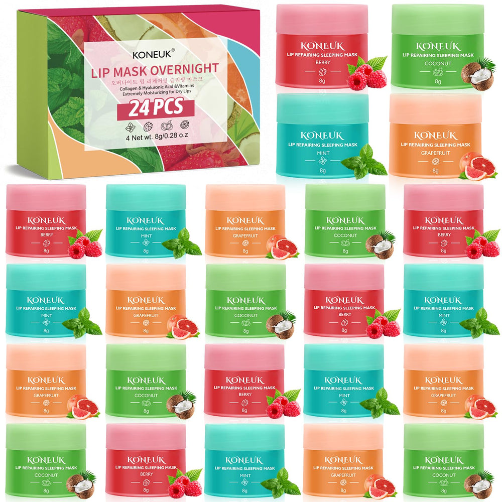 KONEUK front box packaging showing 24 jars and flavors, great gift presentation