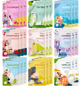 KONEUK front packaging showing 27 collagen sheet masks and benefits