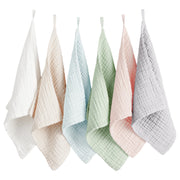 Konssy front view of six-pack face cloths showing colors and packaging, easy identification